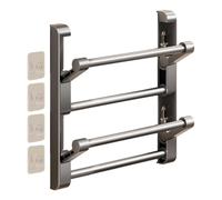 Sharplace Wall Mounted Shoe Rack Hanging Shoe Organizer Foldable, Easy Installation, Aluminum Storage Rack Hanger Multipurpose Towel Holder Shoe Holder Shelf for Closet Entryway, 30cm