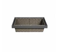 Sharplace Wardrobe Storage Basket Pull Out Drawer Basket Slide Out Wardrobe Storage Rack With Aluminum Alloy And PE Rattan Easy Reach And Tidy Sorting suitable, 650 Cabinet