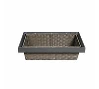 Sharplace Wardrobe Storage Basket Pull Out Drawer Basket Slide Out Wardrobe Storage Rack with Aluminum Alloy and PE Rattan Easy Reach and Tidy Sorting Suitable, 600 Cabinet