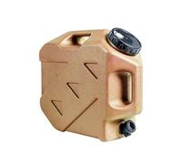 Sharplace Water Container with Spigot Water Storage Jug with Handle Adjustable Bucket Portable for Camping Car Driving Emergency, Khaki