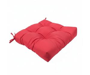 Sharplace Waterproof Seat Cushion Enhanced Padded Chair Seat Water-Resistant Polyester Soft PP Cotton Secure Ties Suitable for Office Room, Red