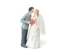 Sharplace Wedding Ceremony Figurine Bride And Groom Decor Cake Topper Resin Memento Hand Painted With Smooth Detailing Suitable for wedding cake showcase bridal