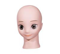 Sharplace Wig Display Head Bald,Mannequin Head,Stable,Professional,Lightweight Sturdy,Wig Holder Cosmetology Face Makeup Doll Head Cute