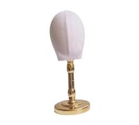 Sharplace Wig Hat Caps Display Stand Manikin Head Headphones Rack Portable with Base Hairpiece Display Model for Hat Headphones Headset, Gold base