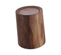 Sharplace Wood Grain Trash Can Wastebasket Home Modern Portable Toilet Paper Basket Garbage Bin for Kitchen Study Room Restroom Laundry, with lid, 14L