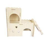 Sharplace Wood Hamster Hideout Hamster House with Climbing Ladder Habitat Cage Accessories for Syrian Hamsters Mice Exercising Playing, Style A