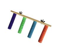 Sharplace Wood Perch Climbing Ladder Platform Easy Installation Playstand Bird Window/Bath/Car/Travel Perch Toy for Hummingbird Budgie, 4 tier