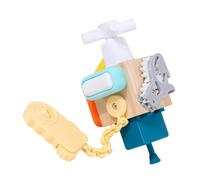 Sharplace Wooden Busy Board Activity Center Parent Child Interaction Educational Activity Cube Learning Toy for Kids Children Gift