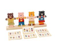 Sharplace Wooden Color Sorting Stacking Shape Toy,Color Matching Shape Stacker Educational Toy Dress up Puzzle for Home Travel Playing