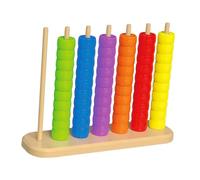 Sharplace Wooden Color Sorting Stacking Toys Matching Color Counting Toy Montessori Early Learning Materials Sequencing Toys Wooden Stacking Beads Game for Toddlers Boys Girls Age 3+ Kids