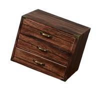 Sharplace Wooden Desktop Organizer Storage Box Multi Drawers Drawer Storage Box Sundries Organizer for Desks Bedroom Vanity Countertops, 24x18x19cm
