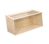 Sharplace Wooden Hamster Cage Nesting Box 270° Viewing Hamster Habitat, Ventilated Small Animal Cage Hideout Feeding Box Hamster Habitat for Hedgehog Gerbils Chinchillas Rodent, Opaque Sides 60cm