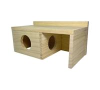 Sharplace Wooden Hamster House Hamster Sleeping House Wooden Hut Hamster Hideout for Small Animals Chinchilla Syrian Hamsters Lemmings, A