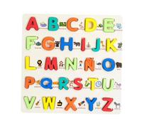 Sharplace Wooden Puzzle Learning Toys Interactive Blocks Puzzle Board Set for Toddlers for Boys Preschoolers Ages 3 4 5 Years Old Gifts, Spanish alphabet