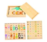 Sharplace Wooden Puzzle Toy,Kids Educational Toy Recognition Learning Activities Reusable Number Matching for Kindergarten Counting