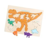 Sharplace Wooden Puzzles Matching Board Animal Theme Stylish Preschool Learning Toys Toddlers Preschool Children, Dinosaur