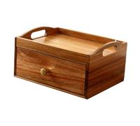 Sharplace Wooden Tea Bag Organizer Drawer Container Box with Compartments Gift Storage Chest Teabag Holder for Home Holiday Countertop