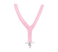 Sharplace Y Shaped Bird Perch Stand Paw Grinding Portable Standing Lightweight Birdcage Toy for Canaries Budgies Parrots, Pink
