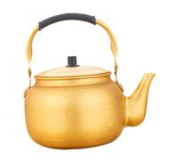 Sharplace Yellow Aluminum Boil Water Kettle Korean Rice Wine Pot with Cover Kitchen Accessories Teapot Stovetop Kettle for Kitchen Milk, 6L