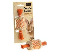 Small 'N' Fluffy Corn 'n' Rattle Small Animal Chew - 7cm