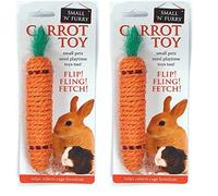 Sharples Sisal Carrot Rabbit Toy, Orange (Pack of 2)