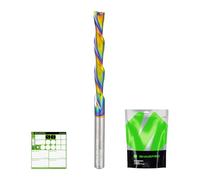 SHARPRO 1/4 Downcut Router Bit 1/4 Inch Shank, Extra Long Spiral CNC Router Bits, Carbide Down Cut End Mill for Woodworking, Engraving, Plywood, Mortise and Acrylic