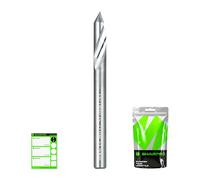 SHARPRO 60 Degree V Groove Router Bits 1/8 Shank, O Flute bit for CNC/Router Engraving, Chamfering & Lettering, Chamfer End Mill for Wood, Aluminum, Acrylic, Plastic, PVC