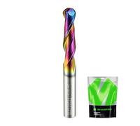 SHARPRO Carbide Ball Nose End Mill Bits 1/4 Inch Shank 1/4 Inch Cutting Dia. 1 Inch CL. 2-1/4 Inch OVL. Router Bit with Smooth Quark Coating, Ideal for Wood Cutting, Slot Mortise, Engraving