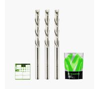 SHARPRO Downcut Spiral Router Bit 1/8 Inch Shank 1/8 Inch Cutting Dia. Solid Carbide Down Cut CNC Bit, Ideal for Wood Cutting, Slot Mortise, Engraving, Carving