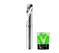 SHARPRO O Flute Upcut Spiral Router Bit 1/4 Inch Shank 1/4 Inch Cutting Dia. Carbide Single Flute CNC Router Bit, Ideal for Aluminum, Plastic, Acrylic, Wood, MDF and PVC