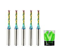 SHARPRO Spiral Upcut Router Bit 1/4 Inch Shank 1/8 Inch Cutting Dia. 1'' CL. Extra Long 2-1/2'' OVL. Carbide Upcut CNC Bits, Ideal for Wood Engraving Plunging Coating (5PCS)