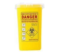 Sharps Bin Plastic Medical Waste Bins Tattoo Needles Shaver Slice Container Small Disposal Needle Razor Tool Waste Box Yellow