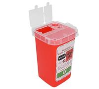 Sharps Container, Disposal Blade Container Needle Disposal Containers Home Sharps Disposal Container with Lid Design for Home and Professional Salon Use (Red)