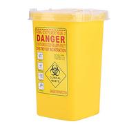 Sharps Container-Plastic Needle Container Tattoo Medical Biohazard Needle Disposal 1L Size Waste Box (2 Colors) (Color : Yellow)
