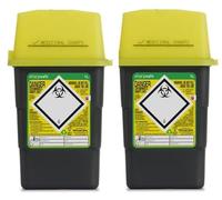 Sharps Safe -1L UK Yellow Lid x2