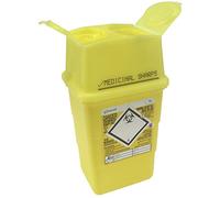 Sharpsafe 1L YELLOW BIO HAZARD BLADE SYRINGE NEEDLE CLINICAL LABELLED WASTE SHARPS BOX BINS