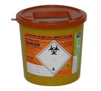 Sharpsguard Colour Coded Sharps Bin, 2.5 Litres, Orange