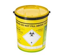 SHARPSGUARD® Eco 24 Multi-Purpose Sharps Waste Container - 24 Litre (20.6L Usable) - Yellow, Hinged Aperture, Made with Recycled Plastic