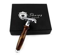 Sharpy - Wooden Handle De Safety Razor. Traditional - Vintage - Old Fashion Best Classic Shaving Gift Set - Gives Perfect and Smooth Shave. For All Types Of Men's Skins.