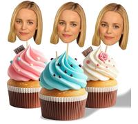 SHARRLA Personalised Cupcake Toppers Birthday Decorations - Customized Photo Face Cake Topper for Birthdays Anniversary Parties (20 Cake Toppers)