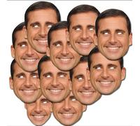 SHARRLA Personalized Face Masks - DIY or Ready To Wear - Perfect for Hen Parties, Stag Nights, Birthdays & Fun Events (Ready to wear without eyehole, 10, With Stick)