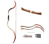 SHARROW 20lbs Archery Traditional Recurve Bow Wooden Takedown Handmade Longbow with 3pcs Arrows for Youth Adult Beginner Hunting Practice Game (Brown)