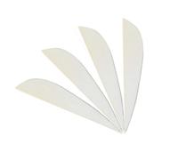 SHARROW 50pcs Archery Arrow Feathers Fletches 2 inch Turkey Feather Fletching Right Wing for Crossbow Carbon Arrows (White)