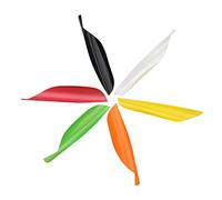 SHARROW 50pcs Archery Spin Vanes Fletchings 1-3/4" Arrow Feathers Flethes Plastic for Recurve and Compound Bows Right Hand (Orange, 1.75")