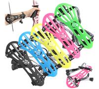 SHARROW Archery Arm Guard Adjustable Armguard Forearm Safe Protective Gear for Youth Adult Outdoor Hunting Shooting (Pink)