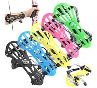 SHARROW Archery Arm Guard Adjustable Armguard Forearm Safe Protective Gear for Youth Adult Outdoor Hunting Shooting (Yellow)