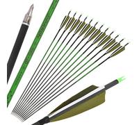SHARROW Archery Carbon Arrow 30 inch Practice Hunting Arrows Spine 300-800 Targeting Arrows with Removable Tips 4" Turkey Feathers for Compound Bow and Recurve Bow (Spine 700)