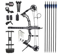 SHARROW Archery Compound Bow Steel Ball Track America Hunting Recurve Continuous Shooting Assistant Dual-Use Retrofit Tool Steel Ball And Arrow Set Left and Right Hand (Bowset+Track)