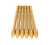 SHARROW Archery Insert Arrow Tips Arrow Bullet Field Points 120 Grains Tungsten Steel Targeting Practice Insert Arrowheads for ID 3.2mm Arrows Shafts (3, Gold, OD: 5.0mm)