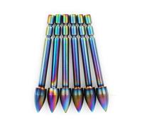 SHARROW Archery Insert Arrow Tips Arrow Bullet Field Points 120 Grains Tungsten Steel Targeting Practice Insert Arrowheads for ID 3.2mm Arrows Shafts (6, Colorful, OD: 5.3mm)